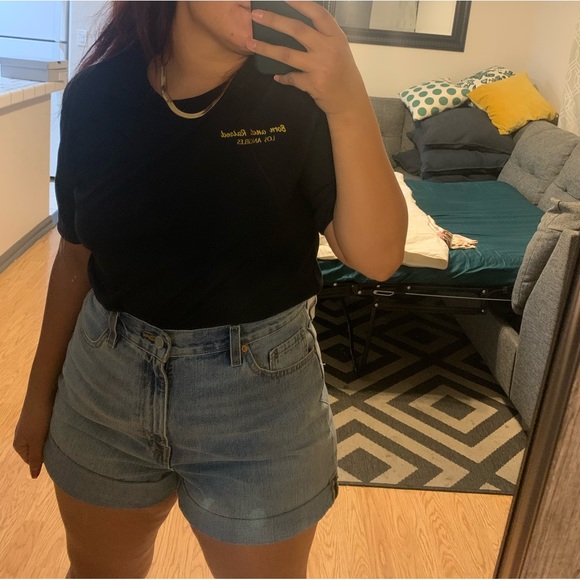 Urban Outfitters BDG Mom High Rise Shorts Size 32 No Stretch - Picture 6 of 6